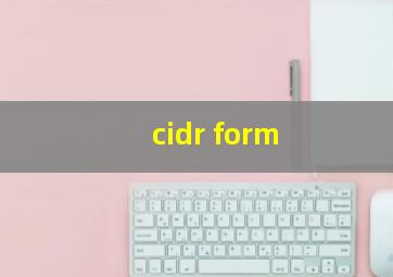 cidr form